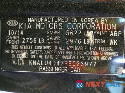 Zdjęcie 12 z 12 samochodu: 2015 KIA K900 PREMIUM VIN:KNALU4D47F6023977 - miniatura