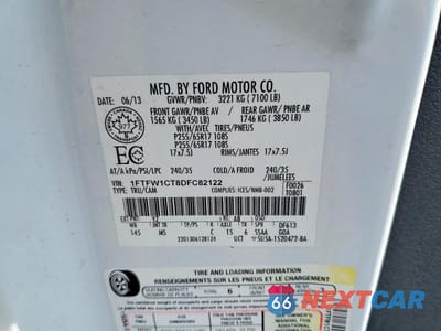 Zdjęcie 12 z 12 samochodu: 2013 FORD F150 SUPERCREW VIN:1FTFW1CT8DFC82122 - miniatura