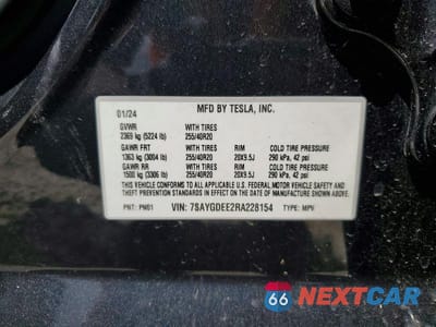 Zdjęcie 13 z 13 samochodu: 2024 TESLA MODEL Y VIN:7SAYGDEE2RA228154 - miniatura