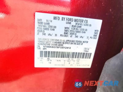 Zdjęcie 13 z 13 samochodu: 2015 FORD EXPLORER SPORT VIN:1FM5K8GT8FGB12412 - miniatura