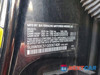 Zdjęcie 13 z 13 samochodu: 2016 BMW X3 XDRIVE28I VIN:5UXWX9C51G0D67406 - miniatura