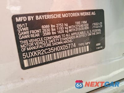 Zdjęcie 12 z 12 samochodu: 2017 BMW X5 SDRIVE35I VIN:5UXKR2C35H0X05774 - miniatura