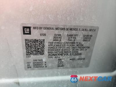 Zdjęcie 13 z 13 samochodu: 2020 CHEVROLET EQUINOX LS VIN:3GNAXHEV0LS719269 - miniatura