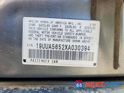 Zdjęcie 12 z 12 samochodu: 1999 ACURA 3.2TL VIN:19UUA5652XA030394 - miniatura