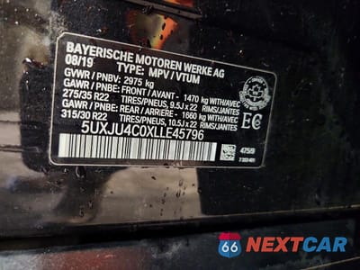 Zdjęcie 12 z 12 samochodu: 2020 BMW X5 VIN:5UXJU4C0XLLE45796 - miniatura