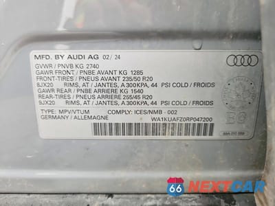 Zdjęcie 12 z 12 samochodu: 2024 AUDI Q4 E-TRON PREMIUM VIN:WA1KUAFZ0RP047200 - miniatura