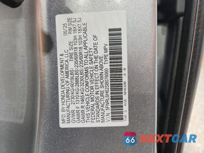 Zdjęcie 13 z 13 samochodu: 2025 HONDA ODYSSEY EXL VIN:5FNRL6H62SB076060 - miniatura