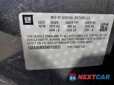 Zdjęcie 12 z 12 samochodu: 2017 CADILLAC ATS VIN:1G6AA5RX6H0153625 - miniatura