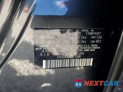 Zdjęcie 13 z 13 samochodu: 2024 HYUNDAI SONATA SEL VIN:KMHL14JA7RA391241 - miniatura