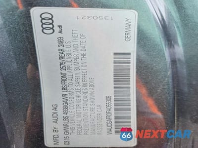 Zdjęcie 12 z 12 samochodu: 2015 AUDI S5 PREMIUM PLUS VIN:WAUCGAFR3FA055305 - miniatura