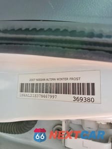 Zdjęcie 12 z 12 samochodu: 2007 NISSAN ALTIMA 2.5 VIN:1N4AL21E37N467997 - miniatura