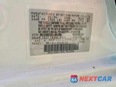 Zdjęcie 12 z 12 samochodu: 2024 NISSAN VERSA SV VIN:3N1CN8EV3RL901206 - miniatura