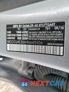Zdjęcie 13 z 13 samochodu: 2017 MERCEDES-BENZ CLA 250 VIN:WDDSJ4EB8HN445906 - miniatura