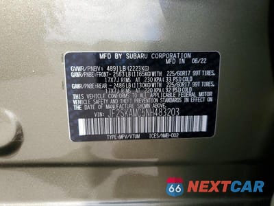 Zdjęcie 14 z 14 samochodu: 2022 SUBARU FORESTER WILDERNESS VIN:JF2SKAMC5NH483203 - miniatura