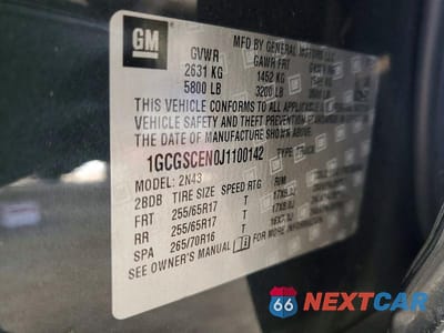 Zdjęcie 12 z 12 samochodu: 2018 CHEVROLET COLORADO LT VIN:1GCGSCEN0J1100142 - miniatura