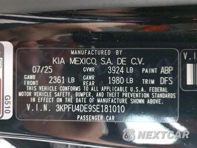 Zdjęcie 12 z 12 samochodu: 2025 KIA K4 EX VIN:3KPFU4DE9SE181010 - miniatura