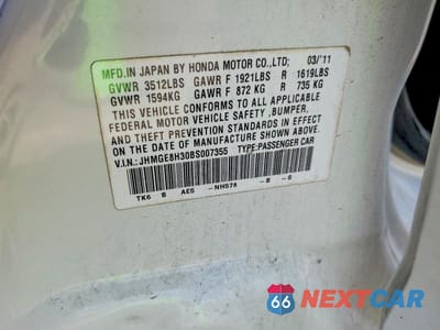 Zdjęcie 13 z 13 samochodu: 2011 HONDA FIT VIN:JHMGE8H30BS007355 - miniatura