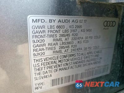 Zdjęcie 12 z 12 samochodu: 2017 AUDI Q7 PRESTIGE VIN:WA1VAAF76HD046945 - miniatura