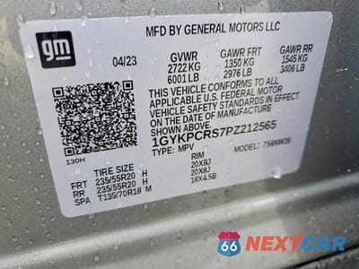 Zdjęcie 14 z 14 samochodu: 2023 CADILLAC XT6 PREMIUM LUXURY VIN:1GYKPCRS7PZ212565 - miniatura