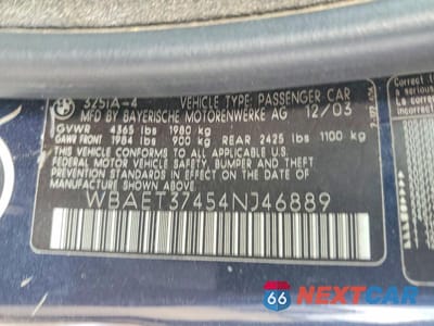 Zdjęcie 13 z 13 samochodu: 2004 BMW 325 I VIN:WBAET37454NJ46889 - miniatura