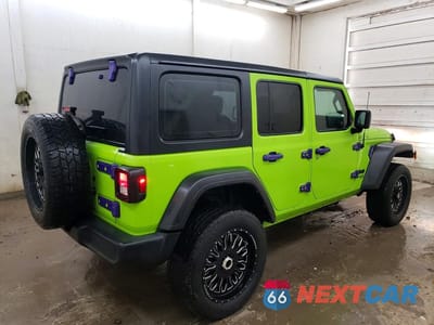 Trzecie zdjęcie samochodu z tyłu: 2021 JEEP WRANGLER UNLIMITED SPORT VIN:1C4HJXDG0MW794386 - miniatura