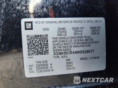 Zdjęcie 13 z 13 samochodu: 2021 CHEVROLET BLAZER 2LT VIN:3GNKBCR44MS518077 - miniatura