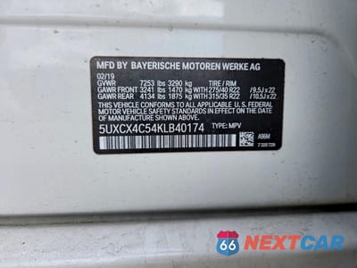 Zdjęcie 13 z 13 samochodu: 2019 BMW X7 XDRIVE50I VIN:5UXCX4C54KLB40174 - miniatura