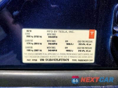 Zdjęcie 13 z 13 samochodu: 2018 TESLA MODEL S VIN:5YJSA1E25JF278479 - miniatura