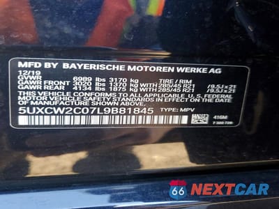 Zdjęcie 13 z 13 samochodu: 2020 BMW X7 XDRIVE40I VIN:5UXCW2C07L9B81845 - miniatura
