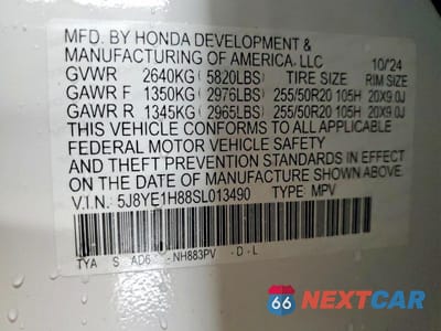 Zdjęcie 13 z 13 samochodu: 2025 ACURA MDX ADVANCE VIN:5J8YE1H88SL013490 - miniatura