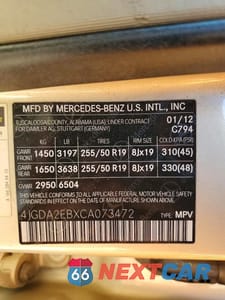 Zdjęcie 13 z 13 samochodu: 2012 MERCEDES-BENZ ML 350 BLUETEC VIN:4JGDA2EBXCA073472 - miniatura