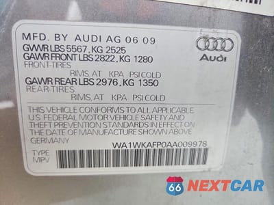 Zdjęcie 14 z 14 samochodu: 2010 AUDI Q5 PRESTIGE VIN:WA1WKAFP0AA009978 - miniatura