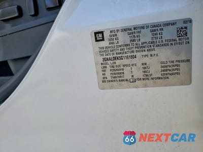 Zdjęcie 13 z 13 samochodu: 2016 CHEVROLET EQUINOX LTZ VIN:2GNALDEK5G1161804 - miniatura