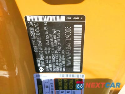 Zdjęcie 12 z 12 samochodu: 2007 MINI COOPER S VIN:WMWMF73547TL90008 - miniatura