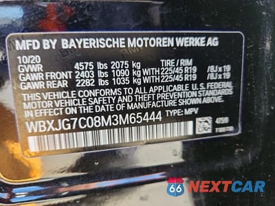 Zdjęcie 13 z 13 samochodu: 2021 BMW X1 SDRIVE28I VIN:WBXJG7C08M3M65444 - miniatura