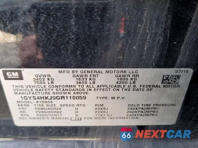 Zdjęcie 14 z 14 samochodu: 2016 CADILLAC ESCALADE ESV LUXURY VIN:1GYS4HKJ9GR110059 - miniatura