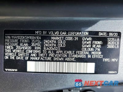 Zdjęcie 13 z 13 samochodu: 2021 VOLVO XC60 T5 MOMENTUM VIN:YV4102DK5M1684164 - miniatura