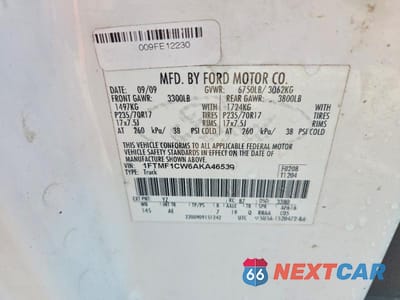 Zdjęcie 12 z 12 samochodu: 2010 FORD F150 VIN:1FTMF1CW6AKA46539 - miniatura
