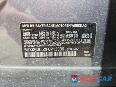 Zdjęcie 12 z 12 samochodu: 2015 BMW X5 XDRIVE35I VIN:5UXKR0C5XF0P13386 - miniatura
