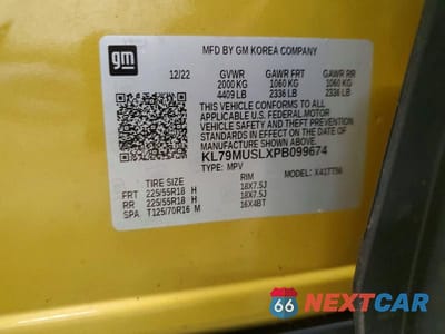 Zdjęcie 13 z 13 samochodu: 2023 CHEVROLET TRAILBLAZER RS VIN:KL79MUSLXPB099674 - miniatura