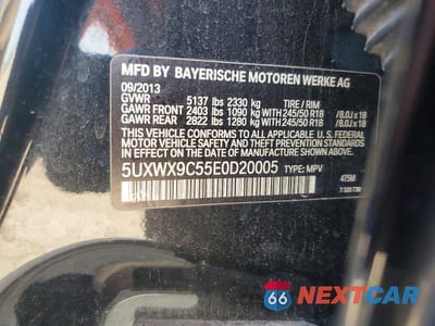 Zdjęcie 13 z 13 samochodu: 2014 BMW X3 XDRIVE28I VIN:5UXWX9C55E0D20005 - miniatura
