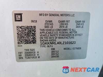 Zdjęcie 14 z 14 samochodu: 2020 GMC ACADIA SLE VIN:1GKKNRL40LZ101623 - miniatura
