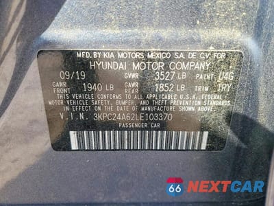 Zdjęcie 12 z 12 samochodu: 2020 HYUNDAI ACCENT SE VIN:3KPC24A62LE103370 - miniatura