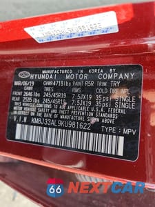 Zdjęcie 14 z 14 samochodu: 2019 HYUNDAI TUCSON NIGHT VIN:KM8J33AL9KU981622 - miniatura