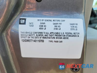 Zdjęcie 13 z 13 samochodu: 2004 CADILLAC CTS VIN:1G6DM577140119769 - miniatura