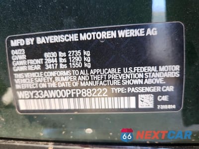 Zdjęcie 13 z 13 samochodu: 2023 BMW I4 M50 VIN:WBY33AW00PFP88222 - miniatura