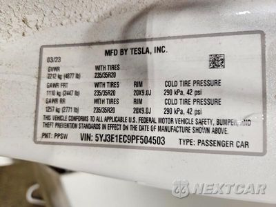Zdjęcie 12 z 12 samochodu: 2023 TESLA MODEL 3 VIN:5YJ3E1EC9PF504503 - miniatura