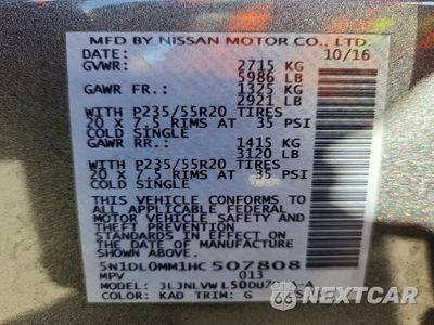 Zdjęcie 13 z 13 samochodu: 2017 INFINITI QX60 BASE VIN:5N1DL0MM1HC507808 - miniatura