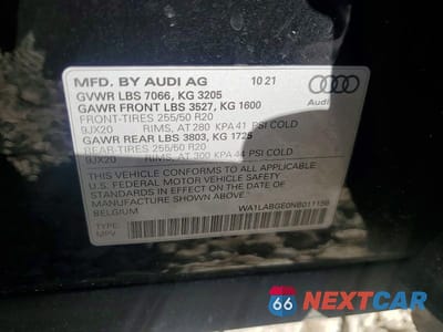 Zdjęcie 13 z 13 samochodu: 2022 AUDI E-TRON PREMIUM PLUS VIN:WA1LABGE0NB011156 - miniatura