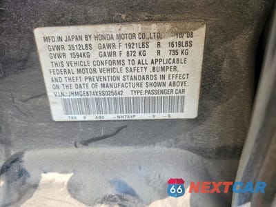 Zdjęcie 12 z 12 samochodu: 2009 HONDA FIT VIN:JHMGE874X9S025642 - miniatura
